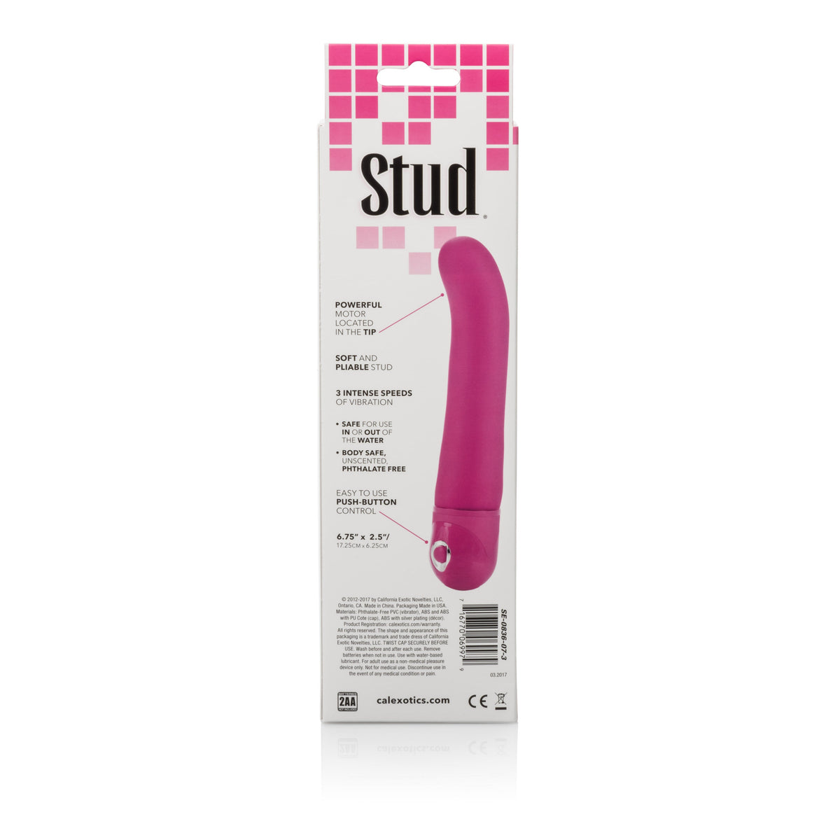 Power Stud G Waterproof Vibrator Pink 6.75 Inch Flexible Body-Safe PVC with 3 Speeds > Sex Toys For Ladies > G-Spot Vibrators - Tophatter Daily Deals