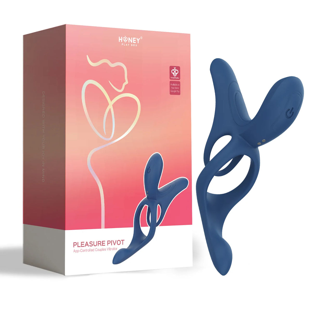 Pleasure Pivot (Navy Blue) – App-Controlled Couples Vibrator > Sex Toys > Remote Control Toys - Tophatter Daily Deals