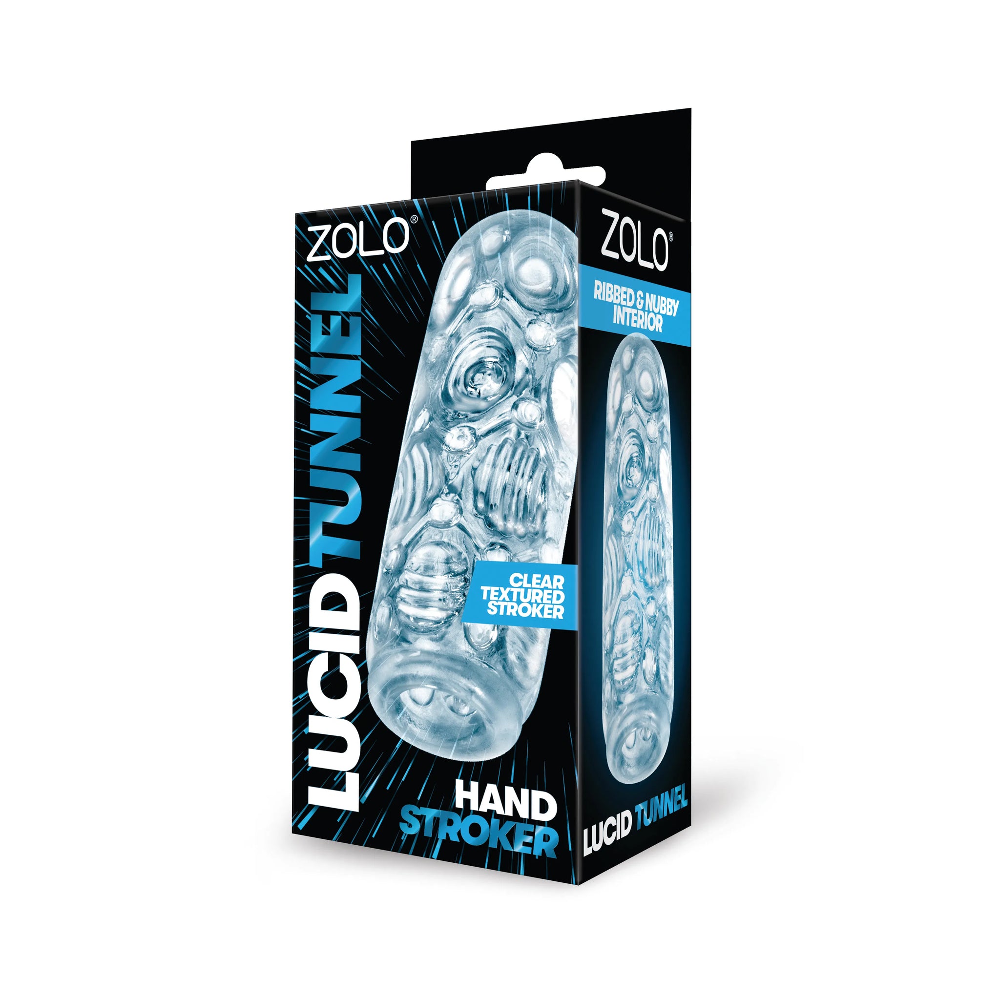 Zolo Lucid Tunnel – Flexible Clear Stroker > Sex Toys For Men > Masturbators > Manual - Tophatter Daily Deals