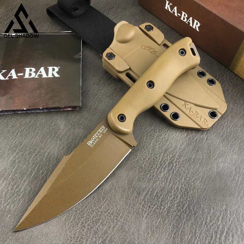 KA-BAR BK18 Short Harpoon Fixed Blade Tactical Outdoor Knife Gold KNIVES - Tophatter Daily Deals