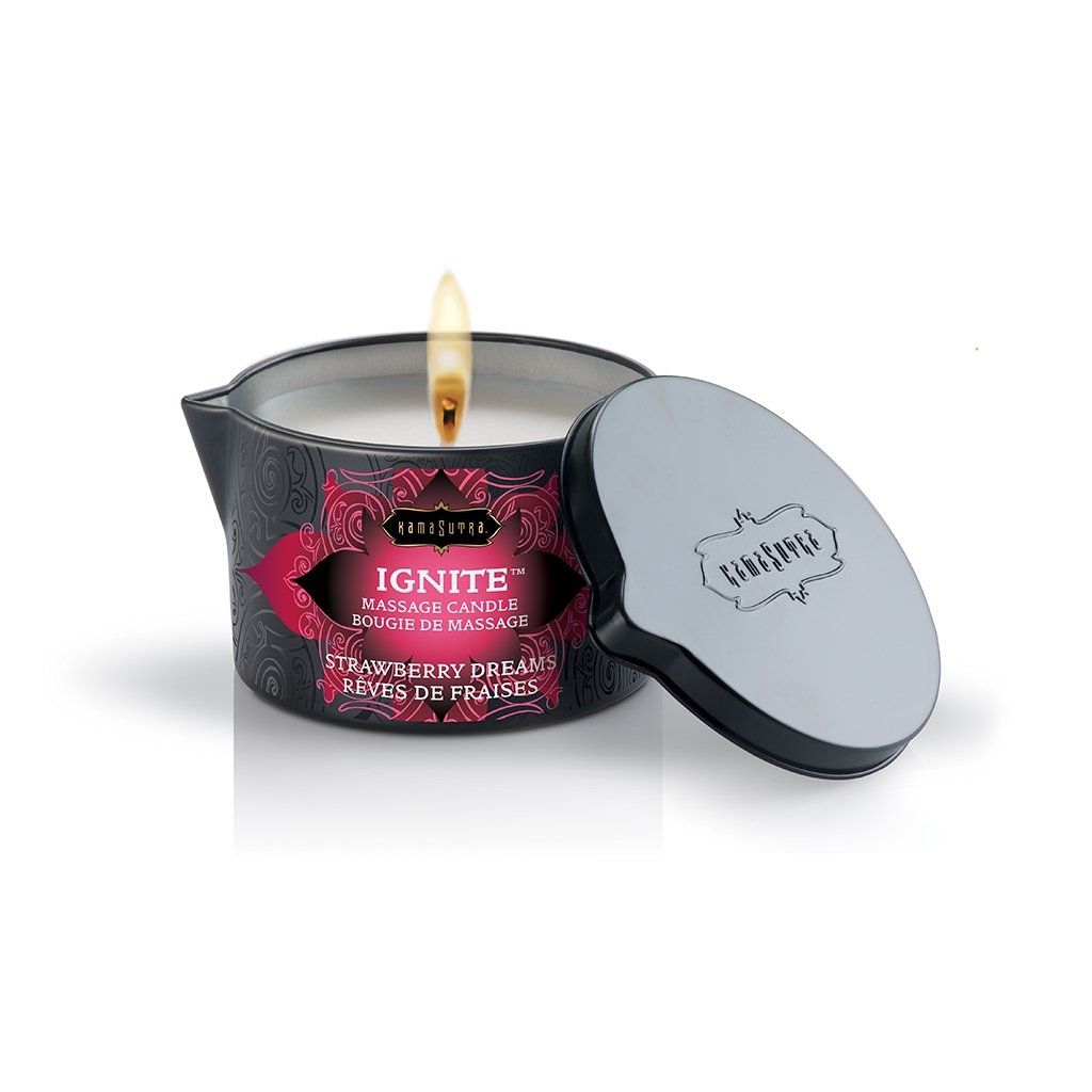 Kama Sutra Ignite Massage Candle in Strawberry Dreams Candles - Tophatter Daily Deals