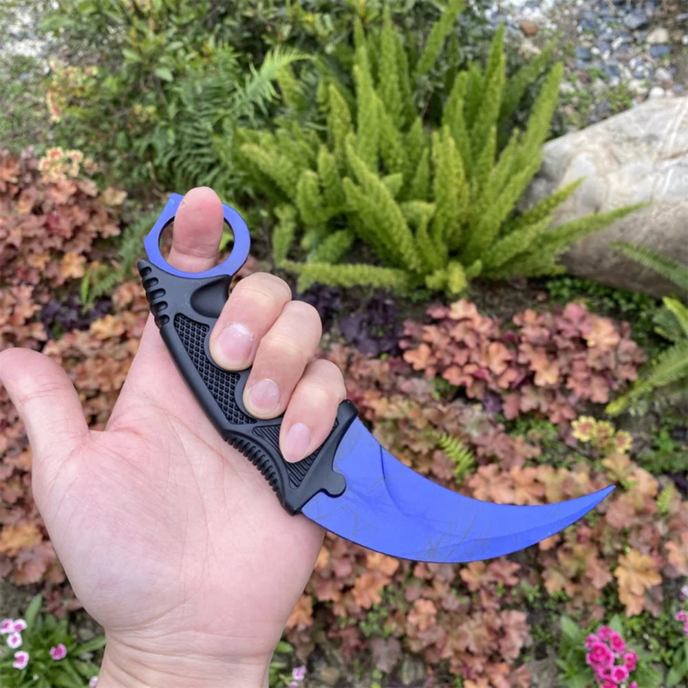Global Offensive Game Balisong Karambit Blunt Blade Trainer Replica Blue Karambit - Tophatter Daily Deals