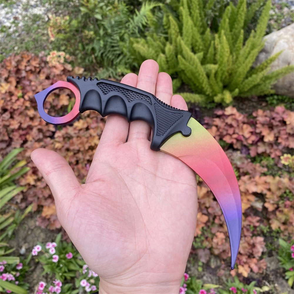 Global Offensive Game Balisong Karambit Blunt Blade Trainer Replica Fade Karambit - Tophatter Daily Deals