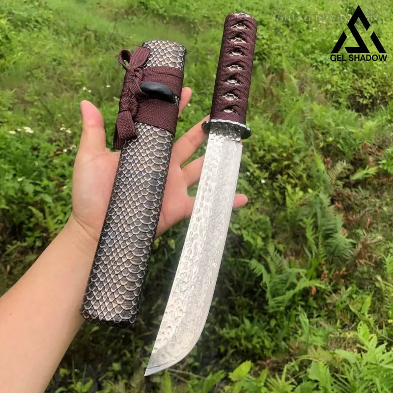 Katana VG10 Ninja Samurai Damascus Hunting Knife-GS113 Damascus KNIVES - Tophatter Daily Deals