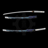 Damascus Steel Tsushima Ghost Lord Jin Sakai Katana Wakizashi 2 in 1 Pack Katana - Tophatter Daily Deals
