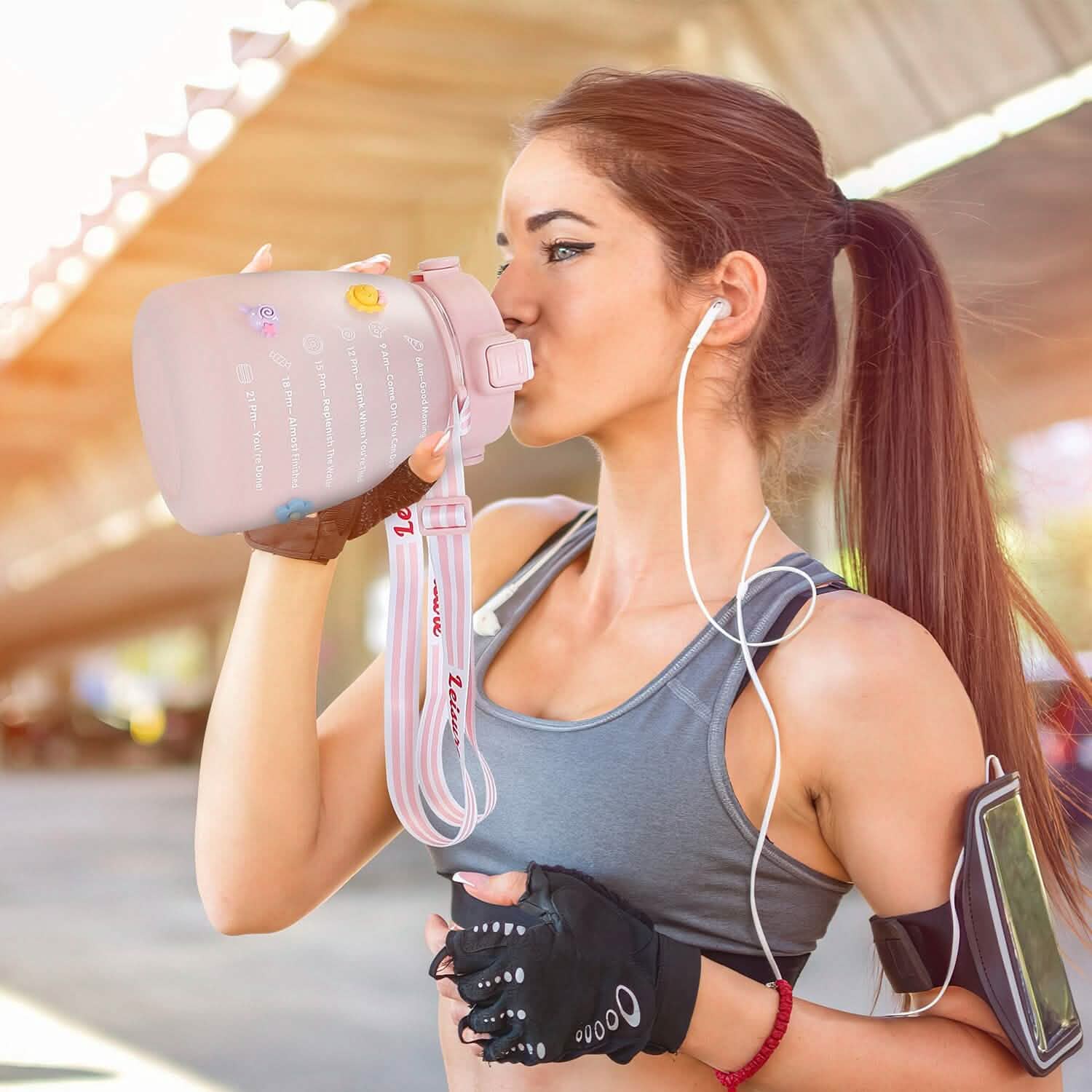 Kawaii Water Bottle with Straw Outdoor Recreation - Tophatter Daily Deals