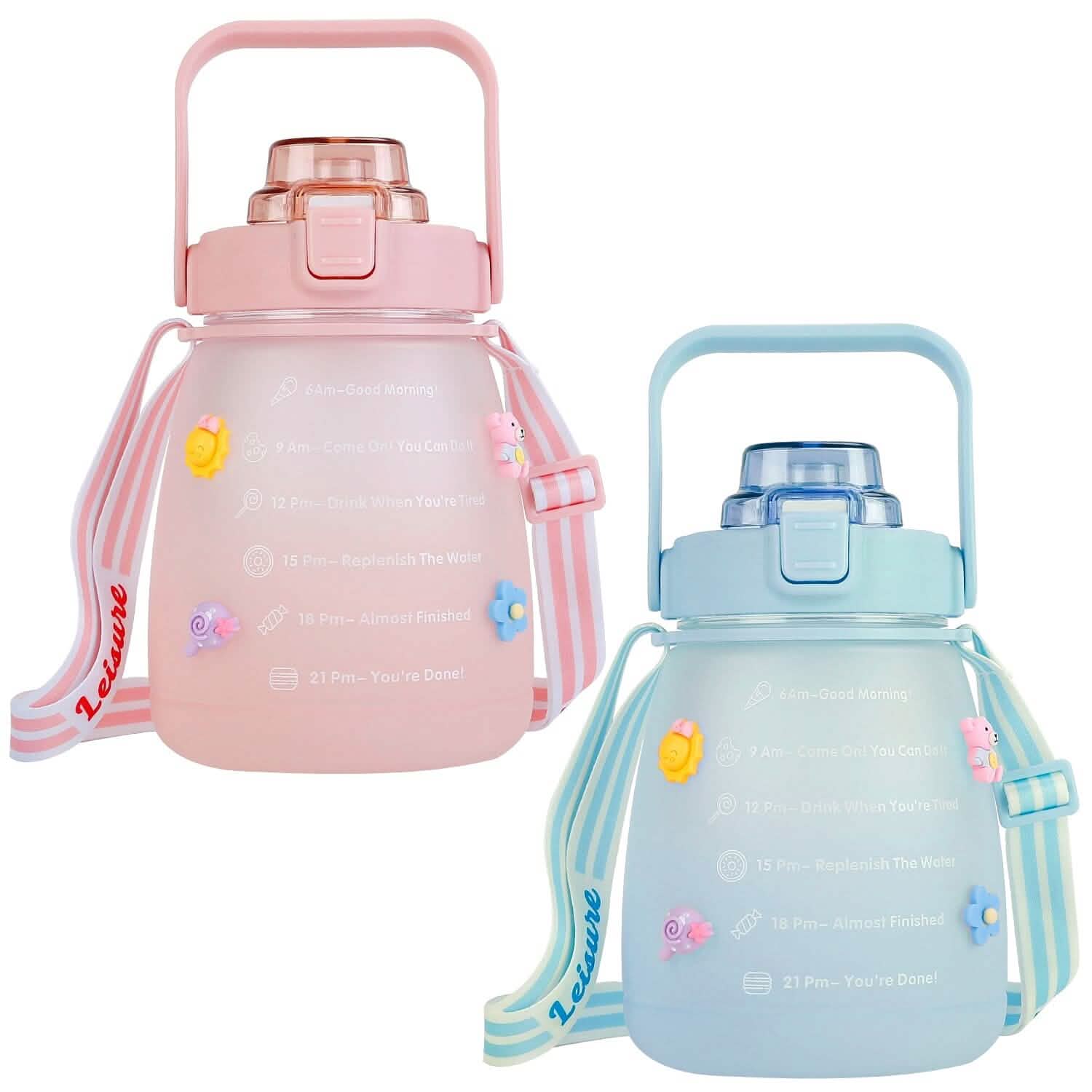 Kawaii Water Bottle with Straw Outdoor Recreation - Tophatter Daily Deals