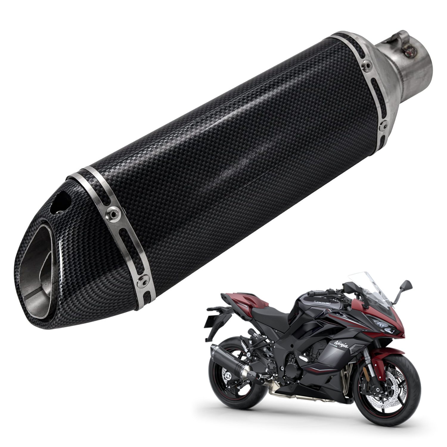 Kawasaki Z1000SX Exhaust – Easy Install Slip-On with Deep Sound Tone Motorcycle Parts - Tophatter Daily Deals