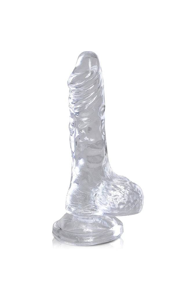 Pipedream - King Cock - Realistic Dildo with Balls - 5 inch - Clear Sex Toy - Tophatter Daily Deals