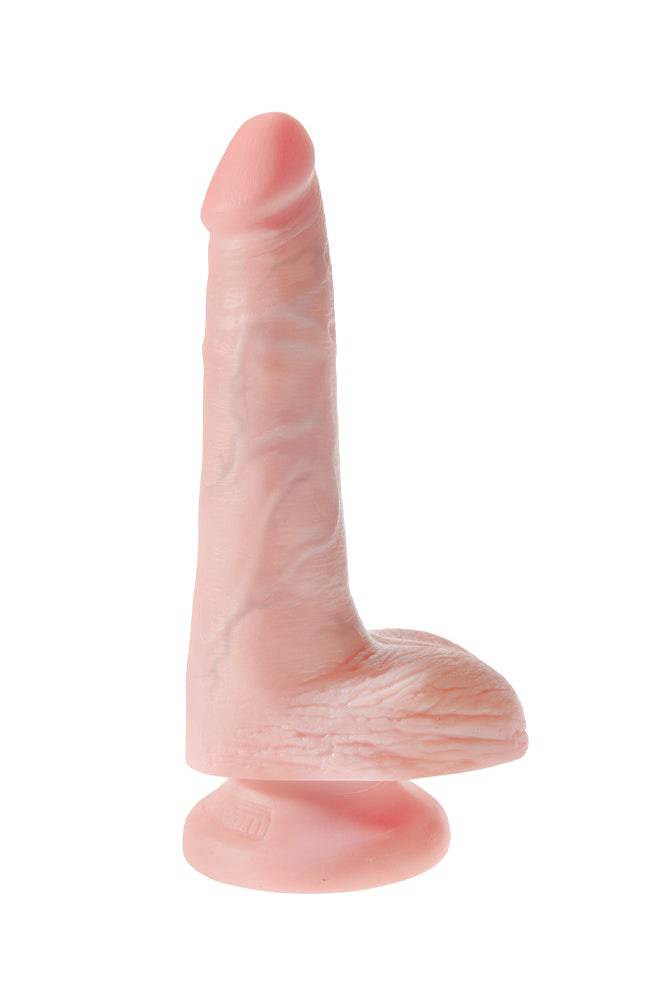 Pipedream - King Cock - Realistic Dildo with Balls - 6 inch - Beige Sex Toy - Tophatter Daily Deals