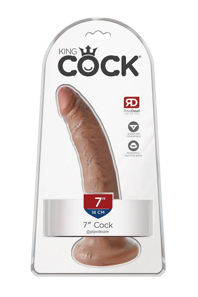 Pipedream - King Cock - Ultra Realistic Dildo - 7 inch - Tan Sex Toy - Tophatter Daily Deals