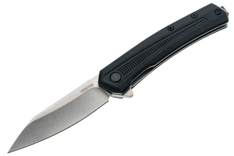 Kershaw Raygun - Black GFN Handles - 4Cr14 Stonewashed Blade - 1427 Assisted Opening - Tophatter Daily Deals