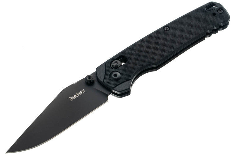 Kershaw Bel Air Clip Point - Black G-10 Handles - Black MagnaCut Blade - 6106BLK Folding Knives - Tophatter Daily Deals
