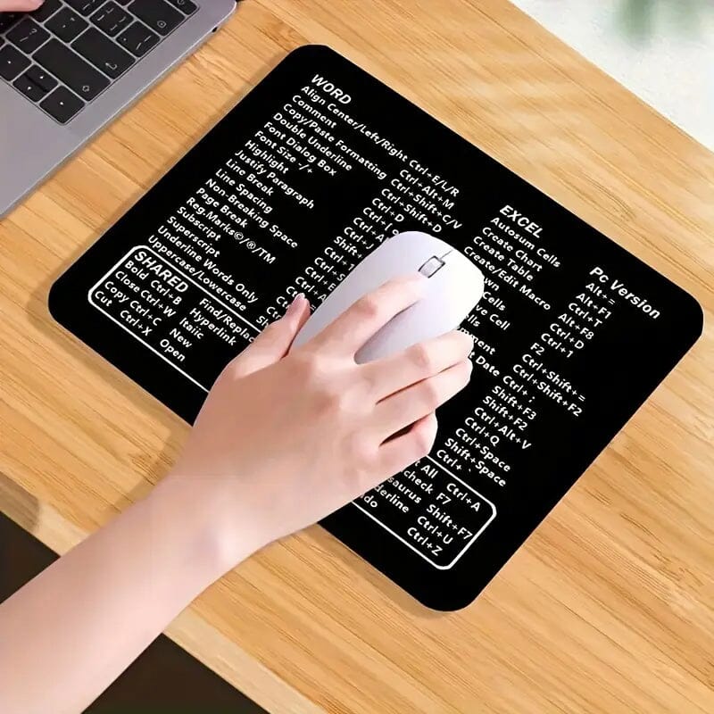 Keyboard Shortcuts Mouse Pad for Microsoft Word and Excel (PC Windows) Mouse Pad - Tophatter Daily Deals