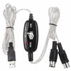 Keyboard to PC Adapter USB In-Out MIDI Interface Music Recording Converter Recording Converter - Tophatter Daily Deals