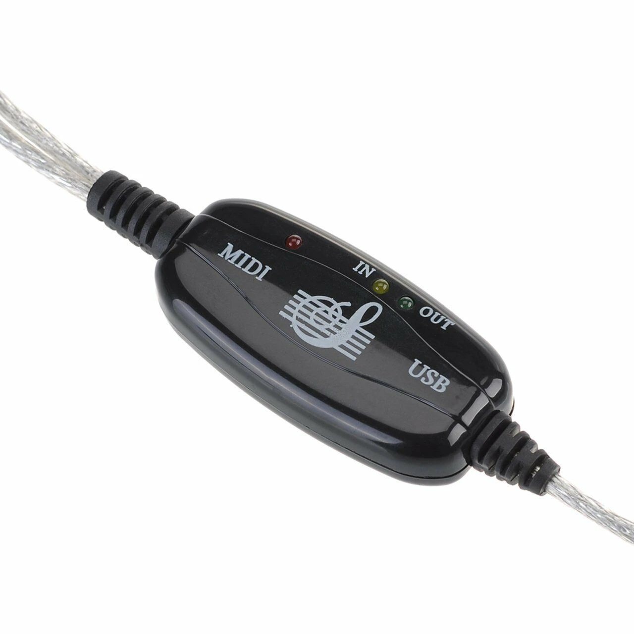 Keyboard to PC Adapter USB In-Out MIDI Interface Music Recording Converter Recording Converter - Tophatter Daily Deals
