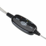 Keyboard to PC Adapter USB In-Out MIDI Interface Music Recording Converter Recording Converter - Tophatter Daily Deals