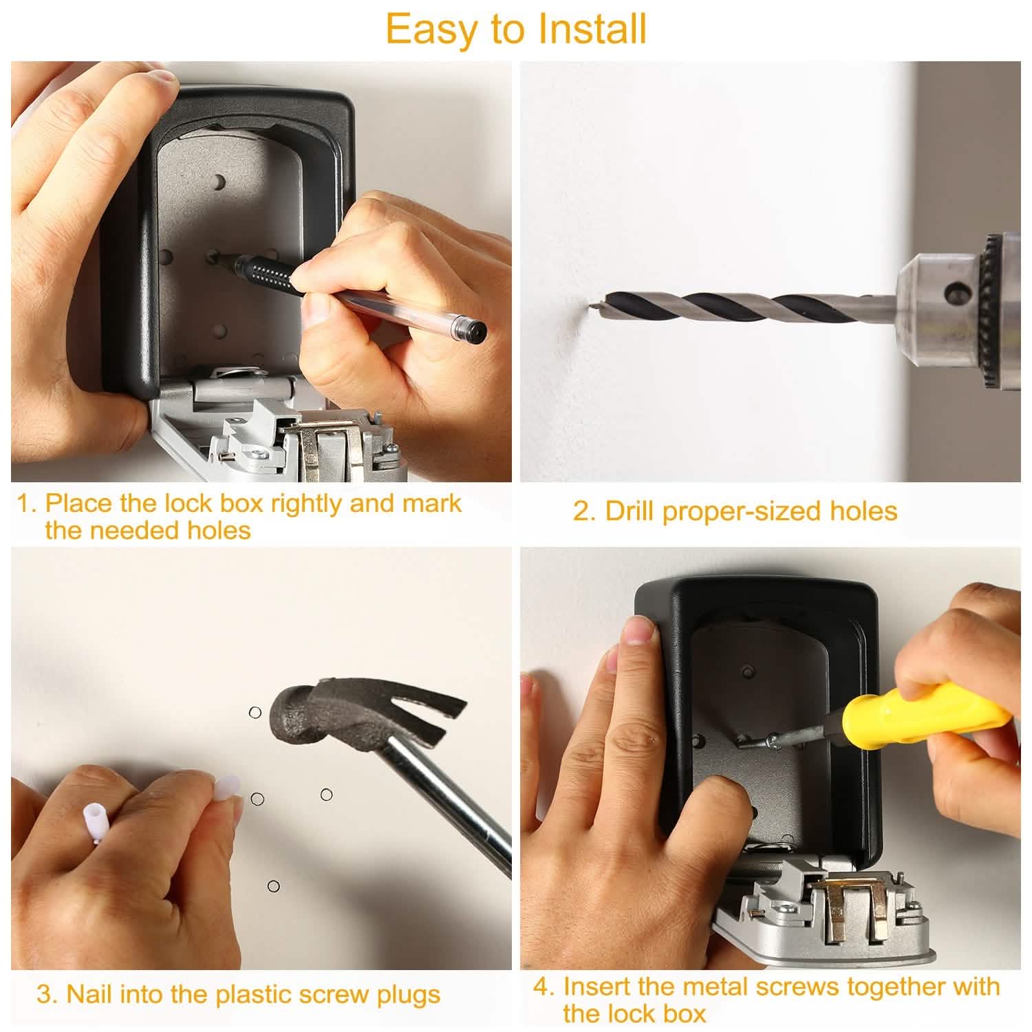 Keys Storage Lock Box with 4 Digits Combination Everything Else - Tophatter Daily Deals