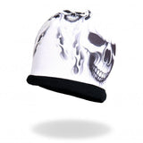 Hot Leathers Ghost Skull Sublimated Beanie w/ Flames 3D Art Beanie Sublimated - Tophatter Daily Deals