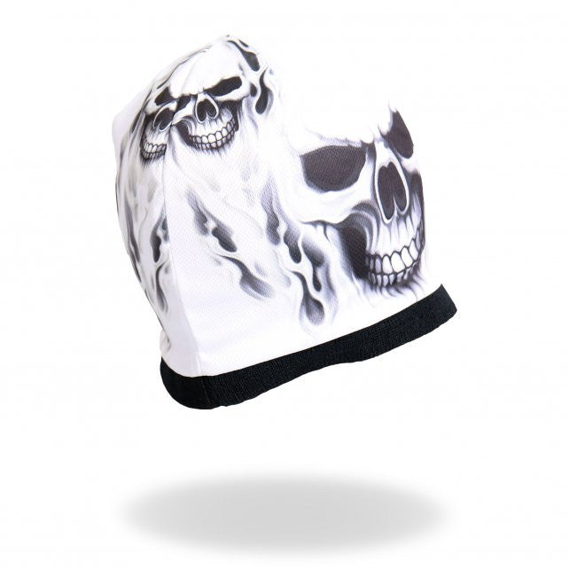 Hot Leathers Ghost Skull Sublimated Beanie w/ Flames 3D Art Beanie Sublimated - Tophatter Daily Deals