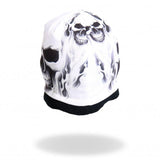 Hot Leathers Ghost Skull Sublimated Beanie w/ Flames 3D Art Beanie Sublimated - Tophatter Daily Deals