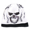 Hot Leathers Ghost Skull Sublimated Beanie w/ Flames 3D Art Beanie Sublimated - Tophatter Daily Deals