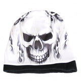 Hot Leathers Ghost Skull Sublimated Beanie w/ Flames 3D Art Beanie Sublimated - Tophatter Daily Deals