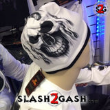 Hot Leathers Ghost Skull Sublimated Beanie w/ Flames 3D Art Beanie Sublimated - Tophatter Daily Deals