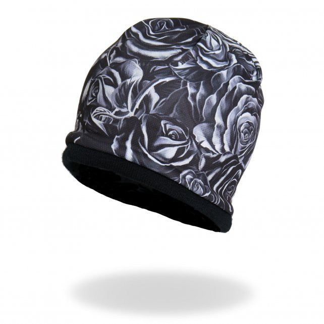 Hot Leathers Sublimated Black Roses Forever Free Beanie 3D Art Beanie Sublimated - Tophatter Daily Deals