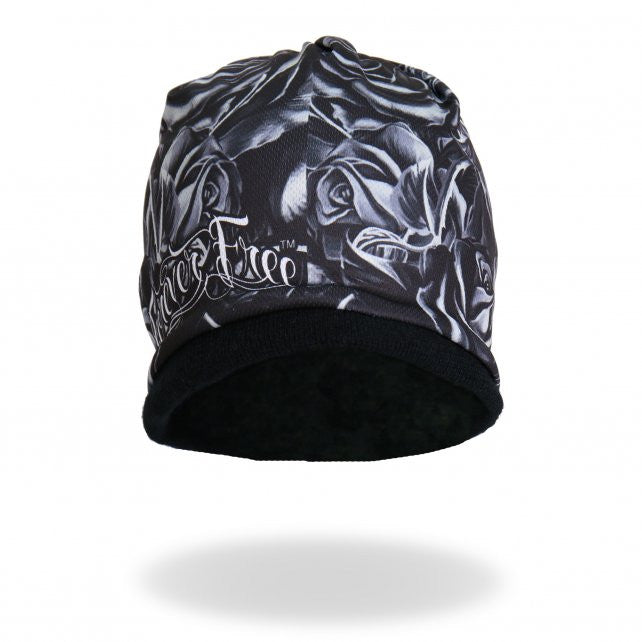 Hot Leathers Sublimated Black Roses Forever Free Beanie 3D Art Beanie Sublimated - Tophatter Daily Deals