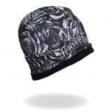 Hot Leathers Sublimated Black Roses Forever Free Beanie 3D Art Beanie Sublimated - Tophatter Daily Deals