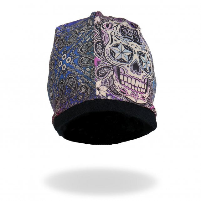Hot Leathers Sublimated Sugar Paisley Ladies Beanie 3D Art Beanie Sublimated - Tophatter Daily Deals