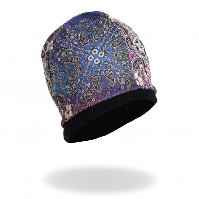 Hot Leathers Sublimated Sugar Paisley Ladies Beanie 3D Art Beanie Sublimated - Tophatter Daily Deals