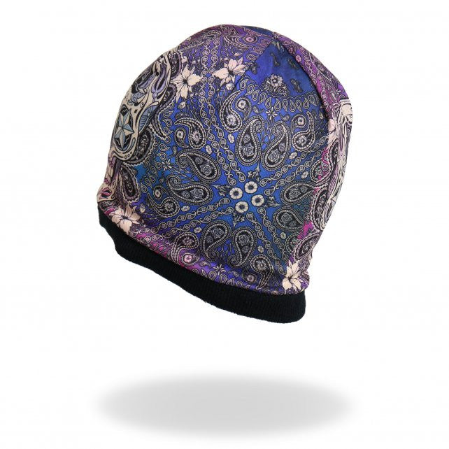 Hot Leathers Sublimated Sugar Paisley Ladies Beanie 3D Art Beanie Sublimated - Tophatter Daily Deals