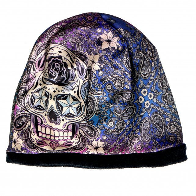 Hot Leathers Sublimated Sugar Paisley Ladies Beanie 3D Art Beanie Sublimated - Tophatter Daily Deals