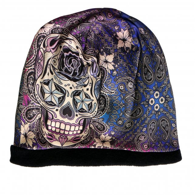 Hot Leathers Sublimated Sugar Paisley Ladies Beanie 3D Art Beanie Sublimated - Tophatter Daily Deals