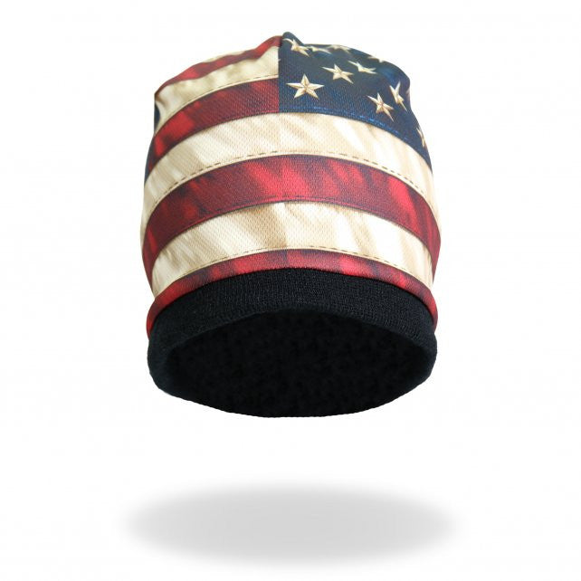 Hot Leathers Sublimated Distressed American Flag Beanie 3D Art Beanie Sublimated - Tophatter Daily Deals