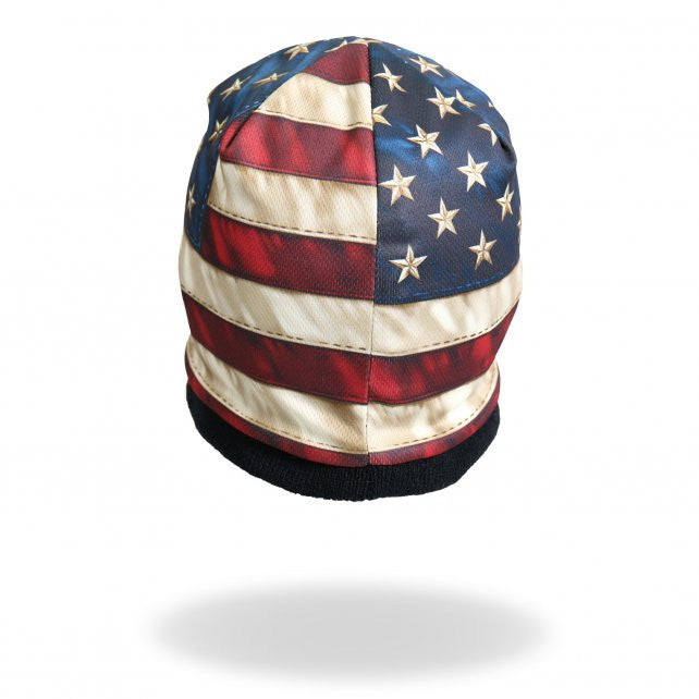 Hot Leathers Sublimated Distressed American Flag Beanie 3D Art Beanie Sublimated - Tophatter Daily Deals