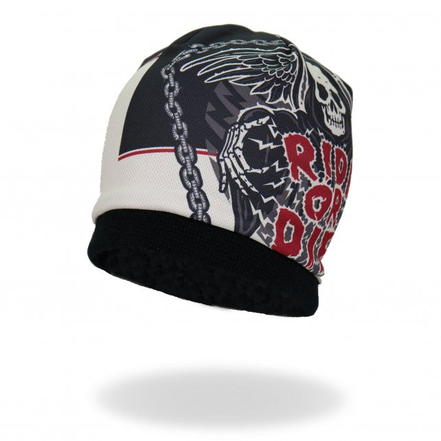 Hot Leathers Sublimated Rough Cut Ride or Die Reaper Beanie 3D Art Beanie Sublimated - Tophatter Daily Deals