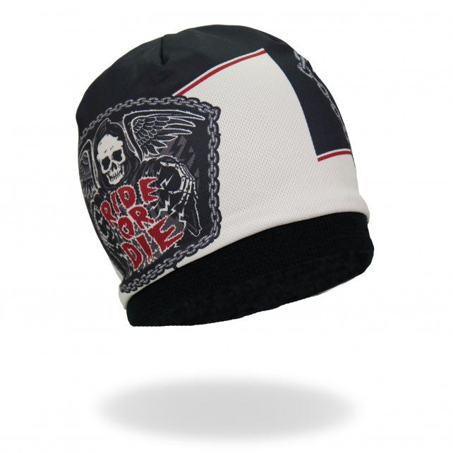Hot Leathers Sublimated Rough Cut Ride or Die Reaper Beanie 3D Art Beanie Sublimated - Tophatter Daily Deals