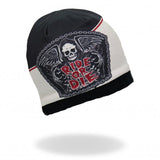 Hot Leathers Sublimated Rough Cut Ride or Die Reaper Beanie 3D Art Beanie Sublimated - Tophatter Daily Deals