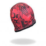 Hot Leathers Sublimated Over The Top Tribal Skull Beanie 3D Art Beanie Sublimated - Tophatter Daily Deals