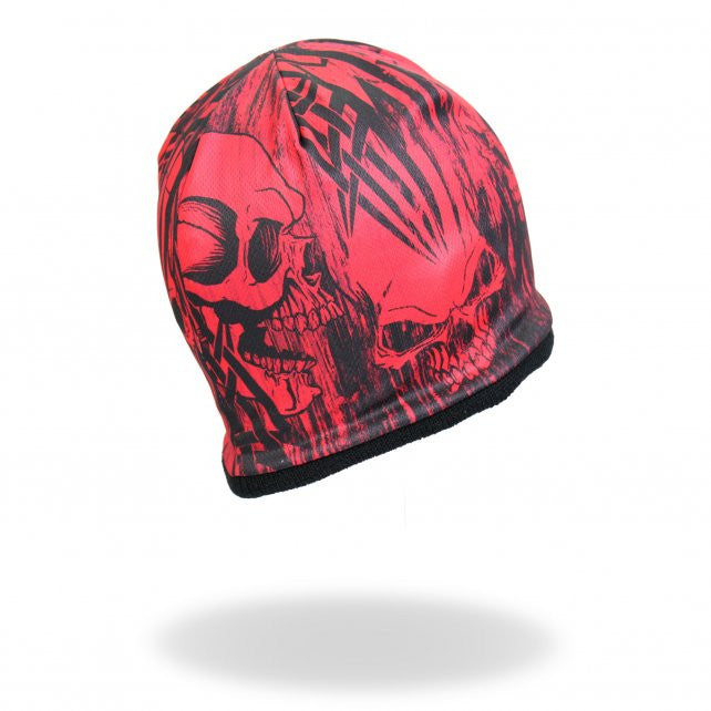 Hot Leathers Sublimated Over The Top Tribal Skull Beanie 3D Art Beanie Sublimated - Tophatter Daily Deals