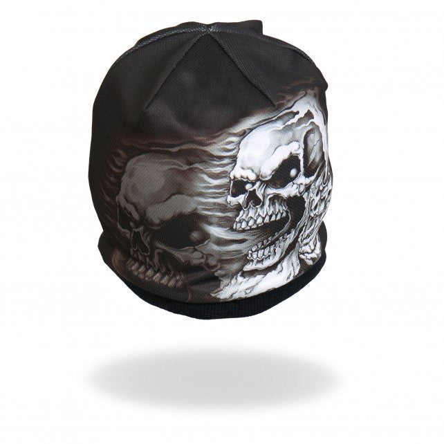 Hot Leathers Sublimated Assassin Skull & Pistols Beanie 3D Art Beanie Sublimated - Tophatter Daily Deals