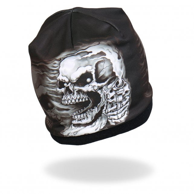 Hot Leathers Sublimated Assassin Skull & Pistols Beanie 3D Art Beanie Sublimated - Tophatter Daily Deals