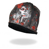 Hot Leathers Sublimated Sugar Woman w/ Roses Beanie 3D Art Beanie Sublimated - Tophatter Daily Deals