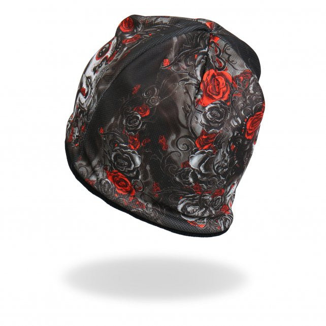 Hot Leathers Sublimated Sugar Woman w/ Roses Beanie 3D Art Beanie Sublimated - Tophatter Daily Deals