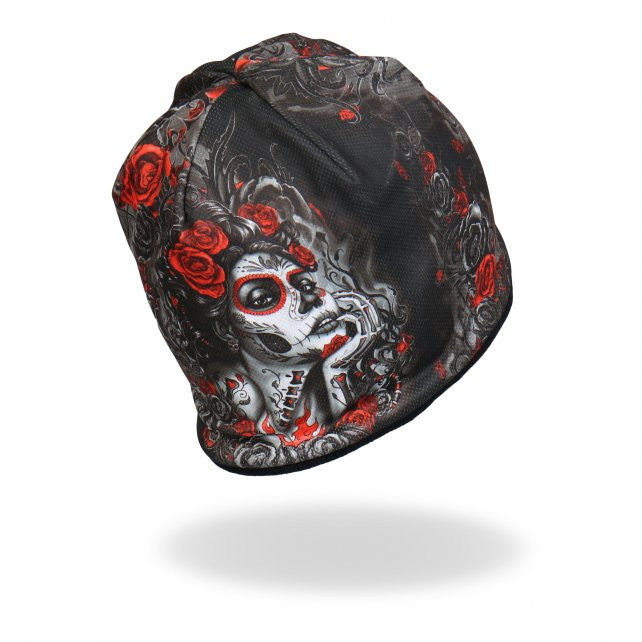 Hot Leathers Sublimated Sugar Woman w/ Roses Beanie 3D Art Beanie Sublimated - Tophatter Daily Deals