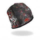 Hot Leathers Sublimated Sugar Woman w/ Roses Beanie 3D Art Beanie Sublimated - Tophatter Daily Deals
