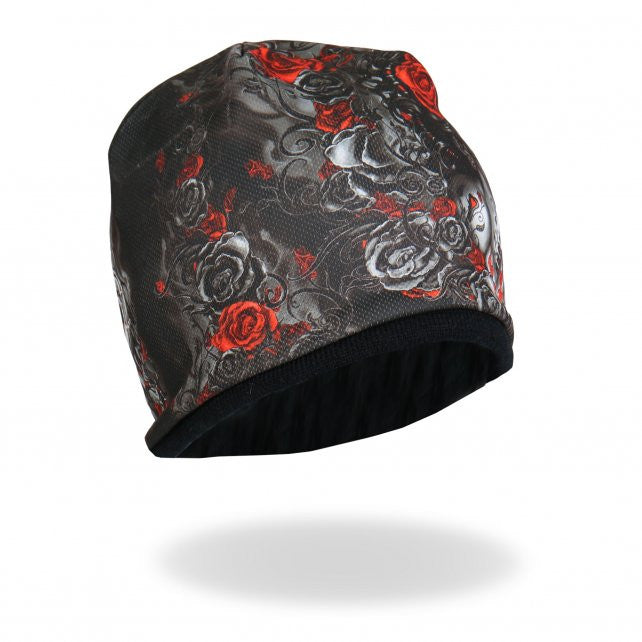 Hot Leathers Sublimated Sugar Woman w/ Roses Beanie 3D Art Beanie Sublimated - Tophatter Daily Deals